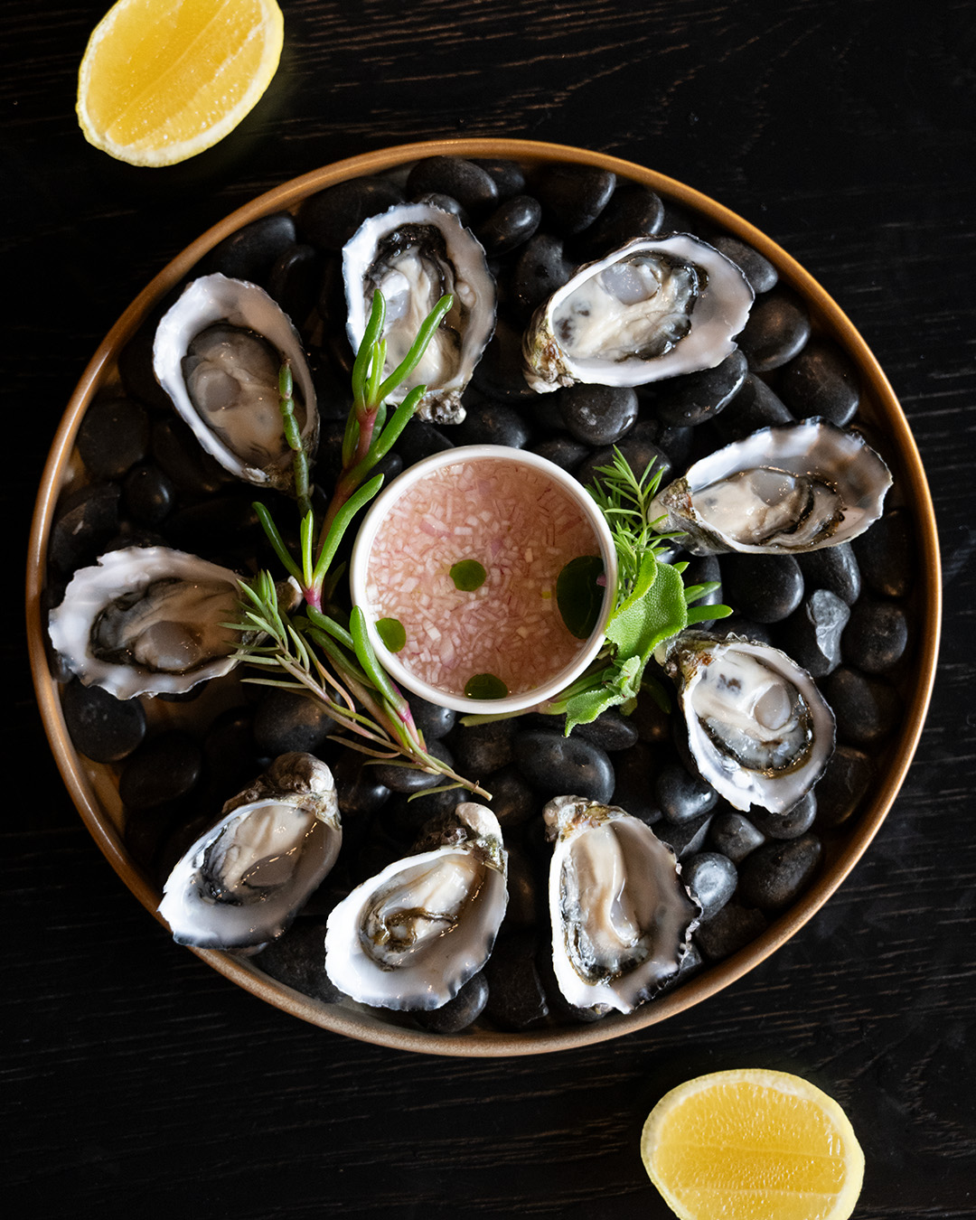 Enjoy $3 freshly shucked oysters and signature seafood snacks at La Vètta’s Peacock Lounge