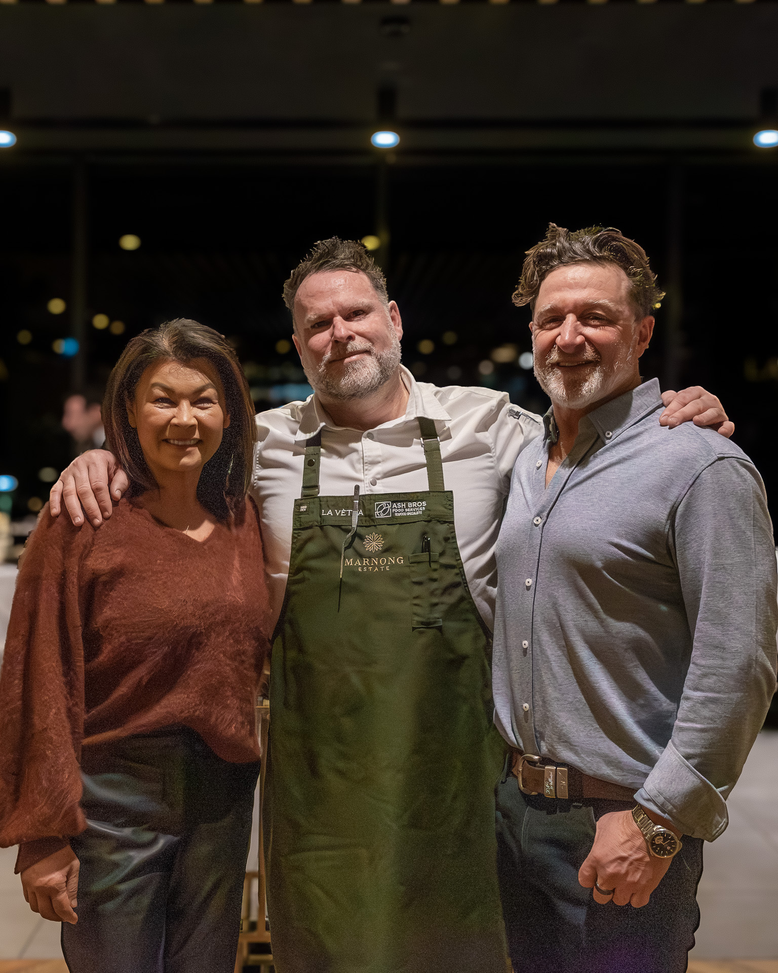 Greg, Jane and Tony at the truffle dinner