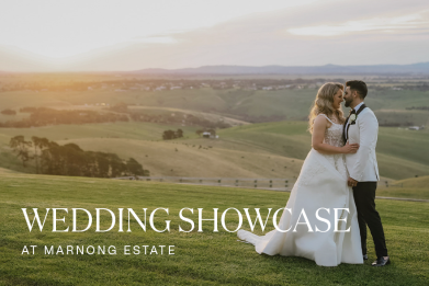 Winter wedding showcase bride and groom marnong