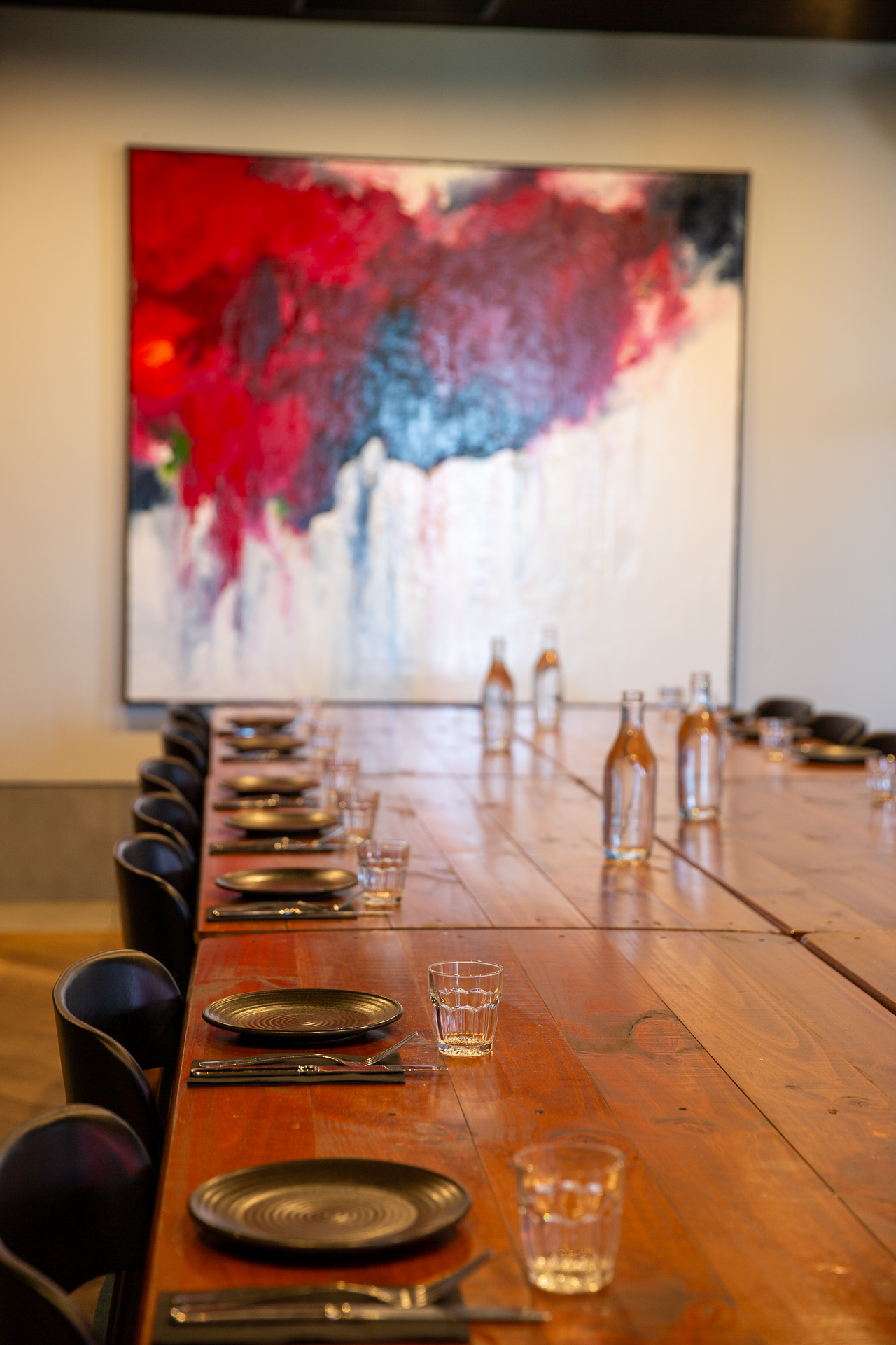 ME_Cucina_PrivateDiningRoom_04 Private Dining Room with a wooden table